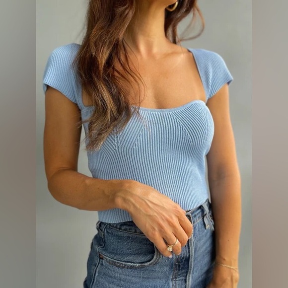 Tops - Lele Crop Top light blue - medium